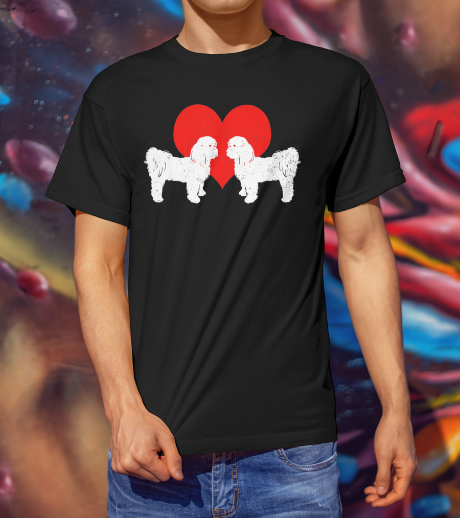 Valentines Shitzu Heart Duo T-Shirt