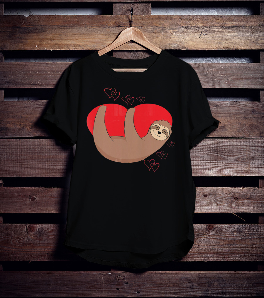 Valentines Sloth Heart T-Shirt