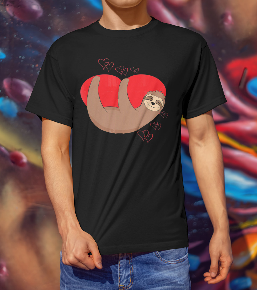 Valentines Sloth Heart T-Shirt