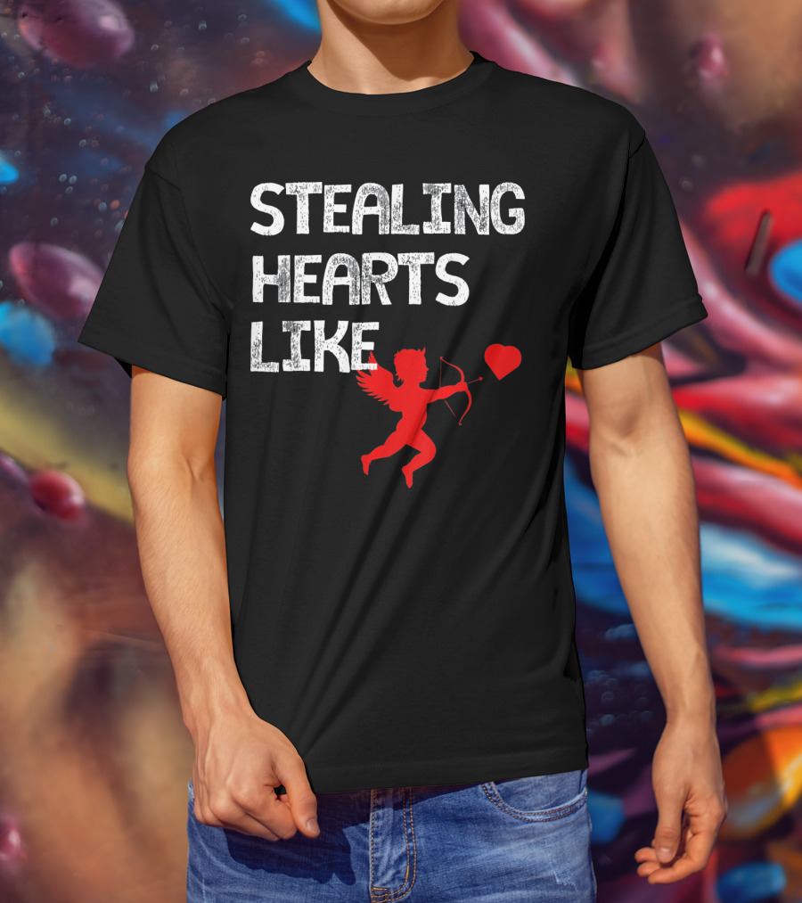 Stealing Hearts Like Cupid Kids Funny Va T-Shirt