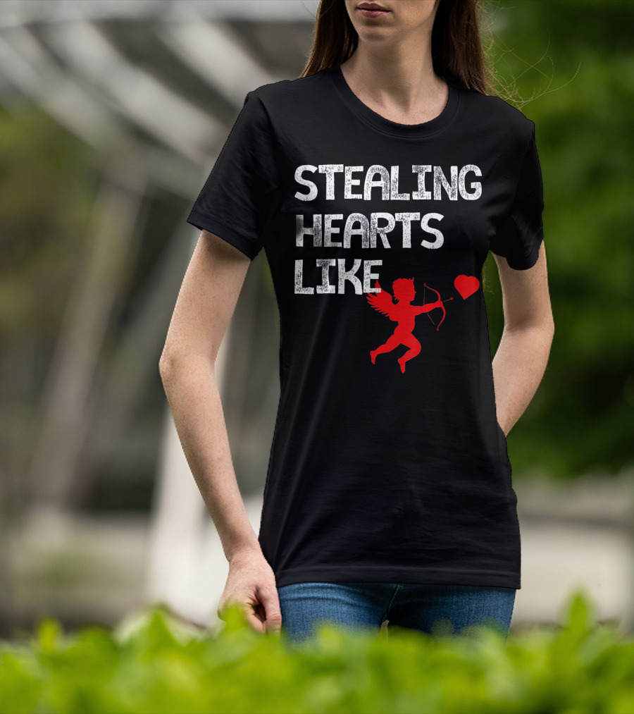 Stealing Hearts Like Cupid Kids Funny Va T-Shirt