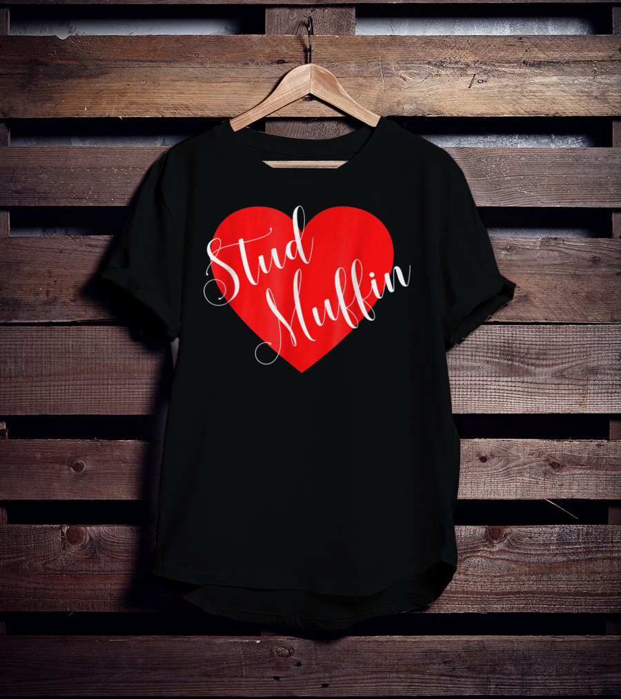 Stud Muffin Retro Vintage Valen Heart T-Shirt