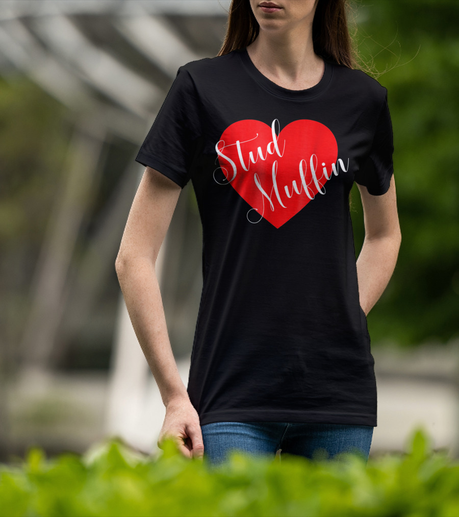 Stud Muffin Retro Vintage Valen Heart T-Shirt