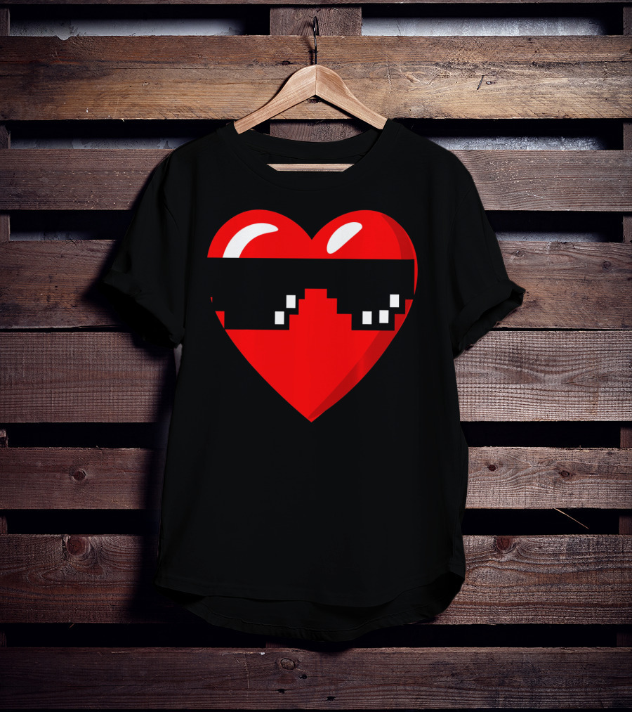 Thug Heart With Sunglasses Funny Meme Style Men Women Youth T-Shirt