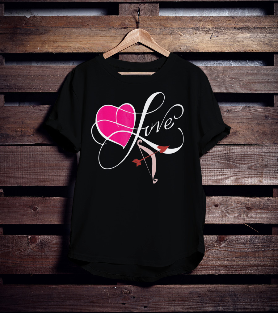 Love Stuck Valentine's Day Heart With Cupid's Arrow T-Shirt