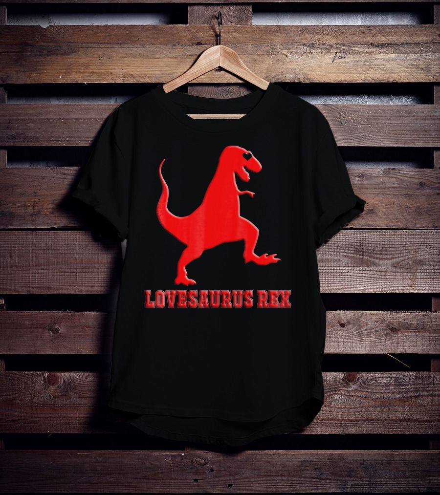 Lovesaurus Rex Dinosaur Heart Valentine T-Shirt
