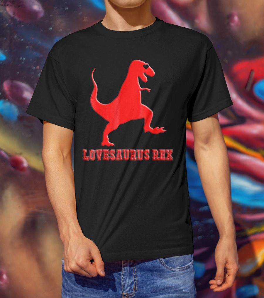 Lovesaurus Rex Dinosaur Heart Valentine T-Shirt