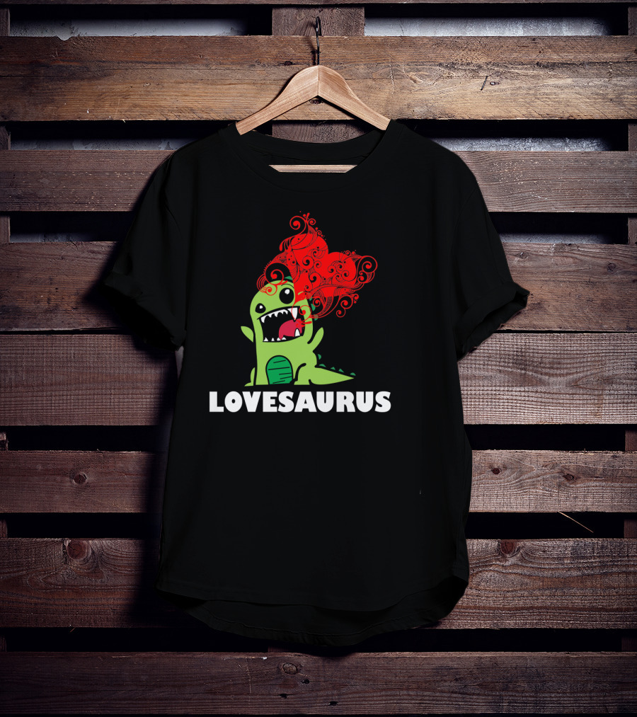 LOVESAURUS Valentines Day Dinosaur Heart T-Shirt
