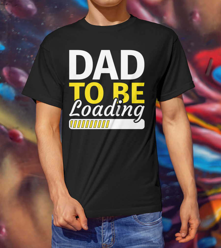Dad To Be Loading Mens Valentines Pregnancy Announcement T-Shirt