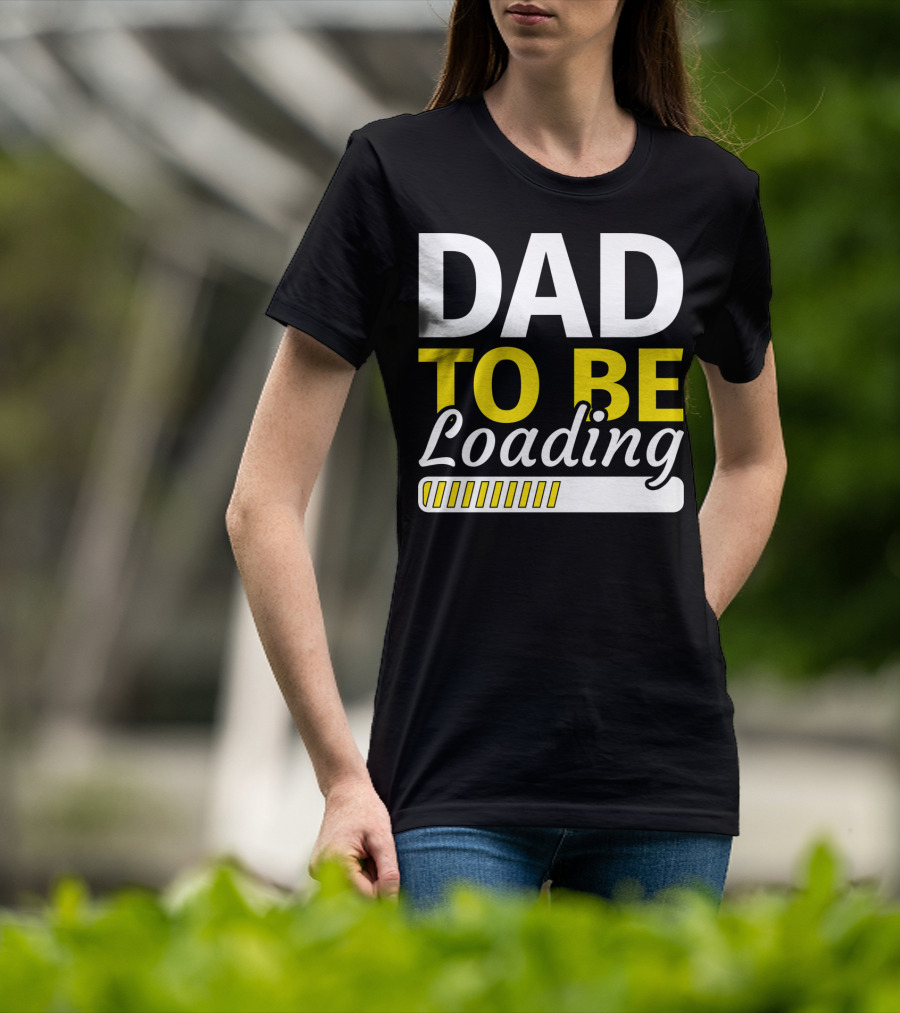 Dad To Be Loading Mens Valentines Pregnancy Announcement T-Shirt