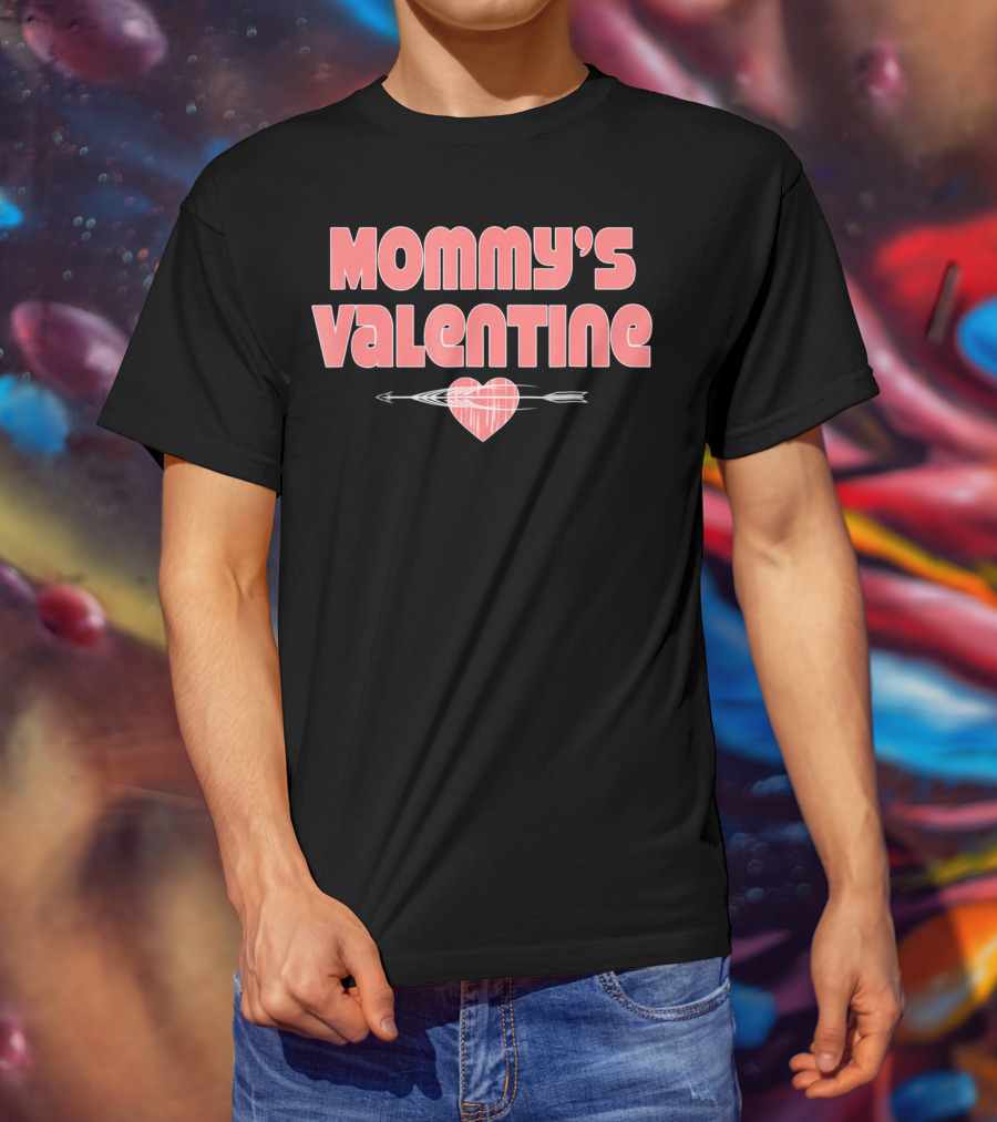 Mommy's Valentine Heart With Arrow Funny Boys Valentines T-Shirt