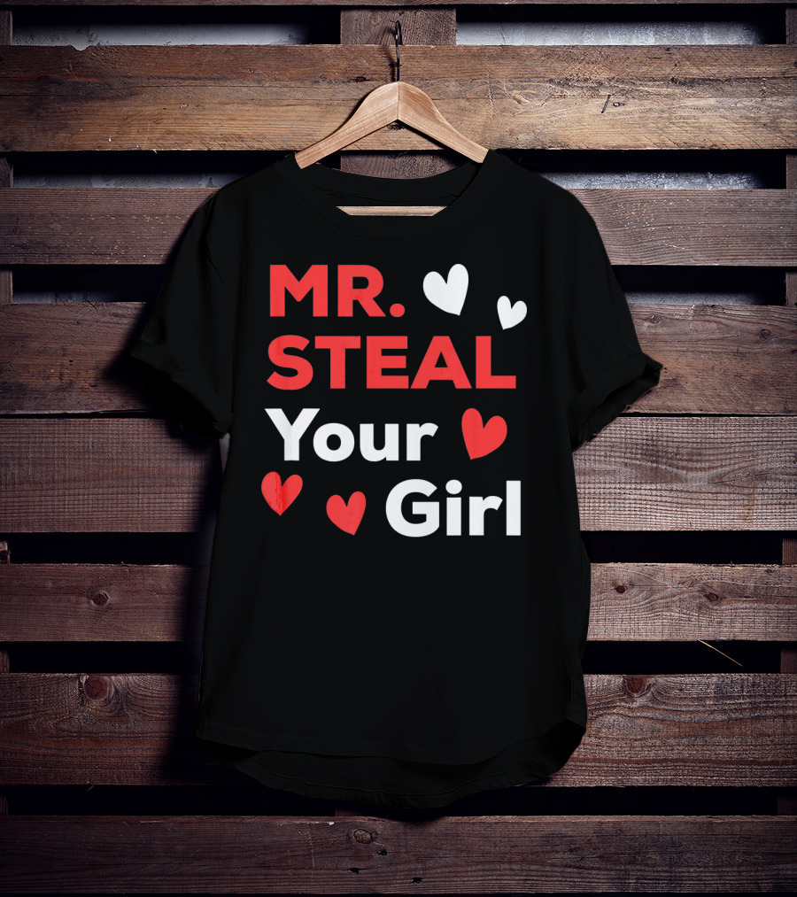 MR. STEAL YOUR GIRL Boys Funny Vale T-Shirt