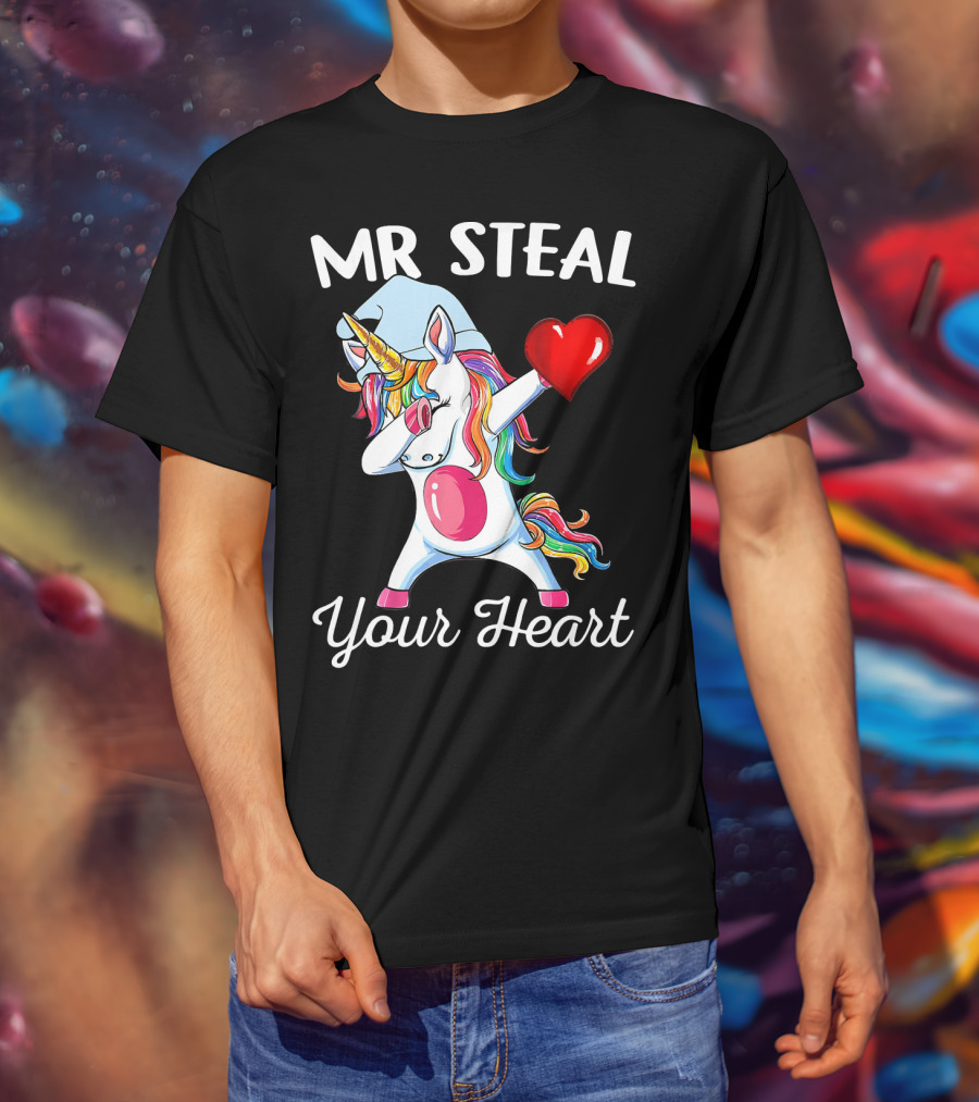 MR Steal Your Heart Dabbing Unicorn T-Shirt