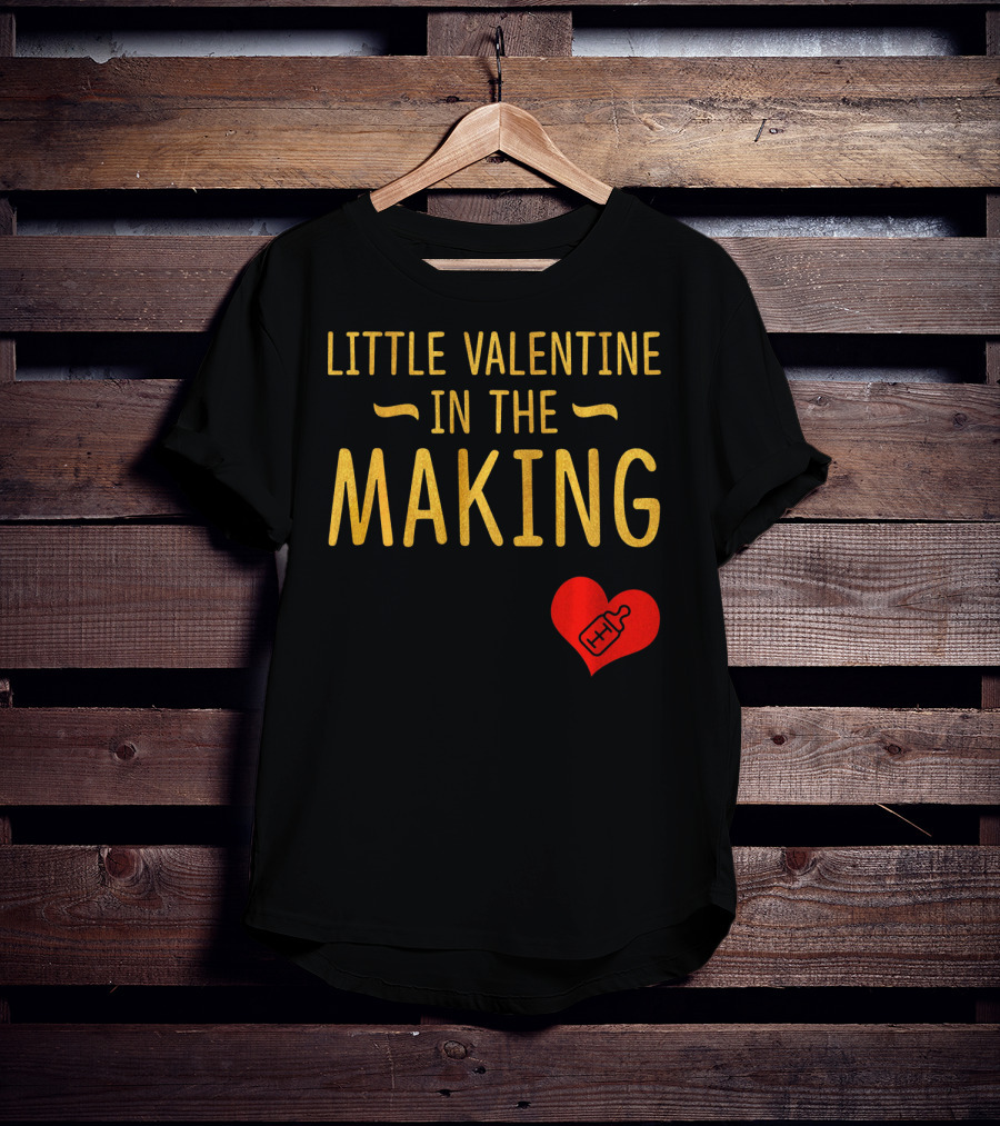Little Valentine In The Making Heartbeat Heart T-Shirt