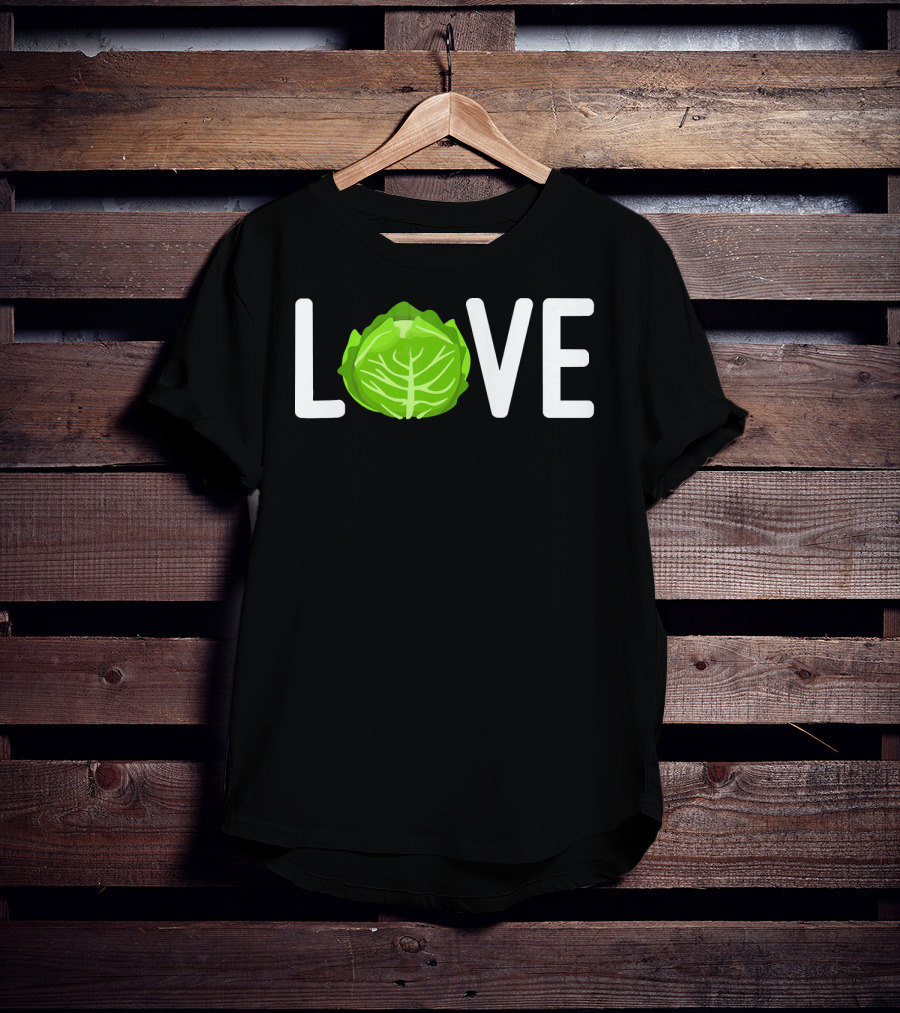 Love Cabbage Eating Clean Vegetarian Food T-Shirt