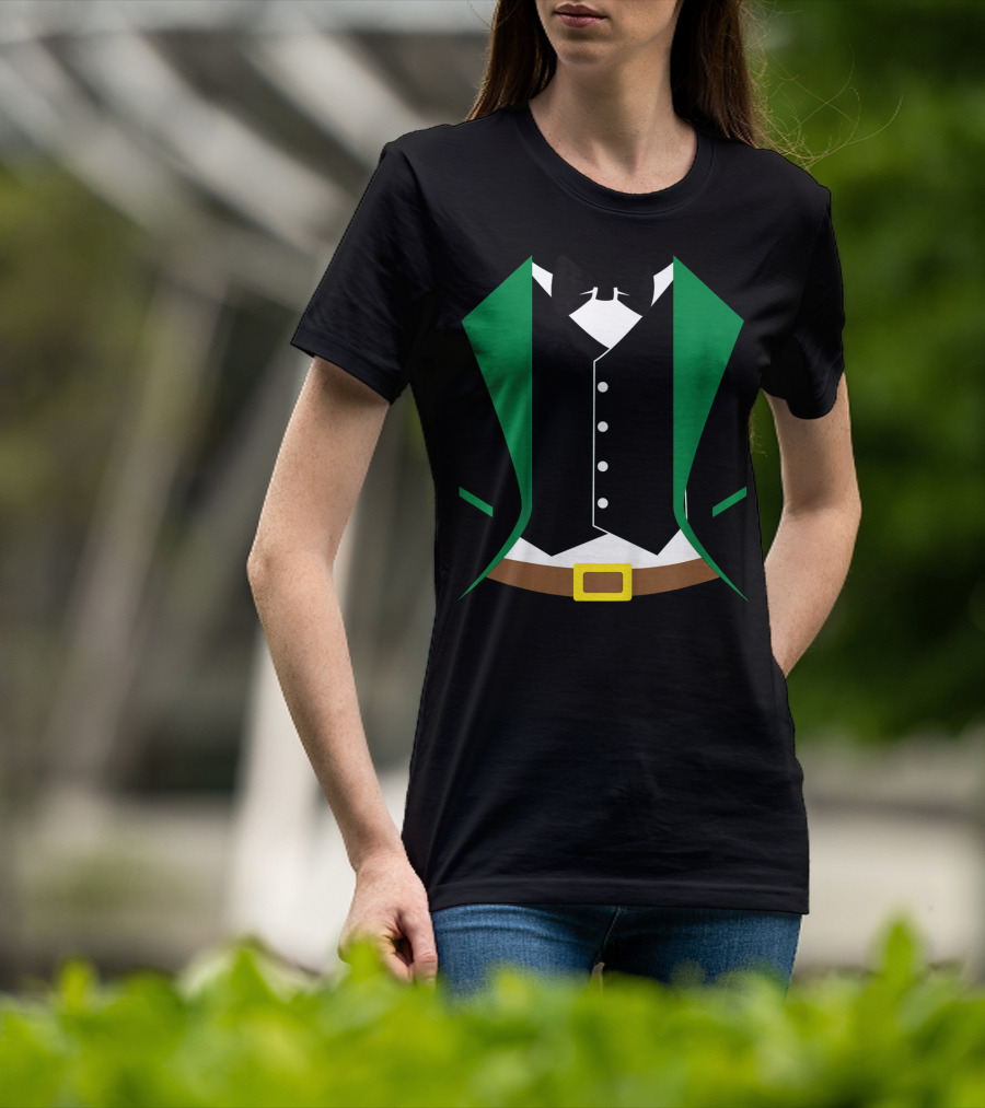 Kids Funny St Patrick's Day Leprechaun Tuxedo Costume T-Shirt