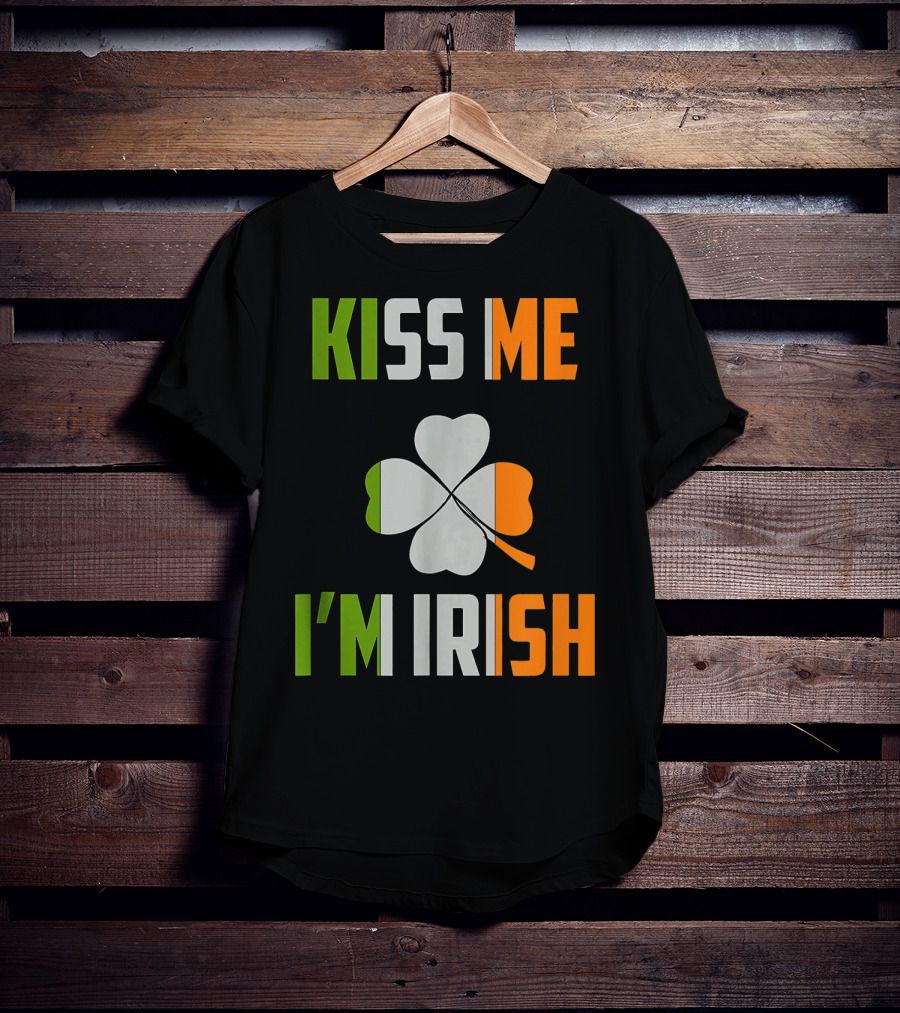 Kiss Me I'm Irish Saint Patrick Day Shamrock T-Shirt