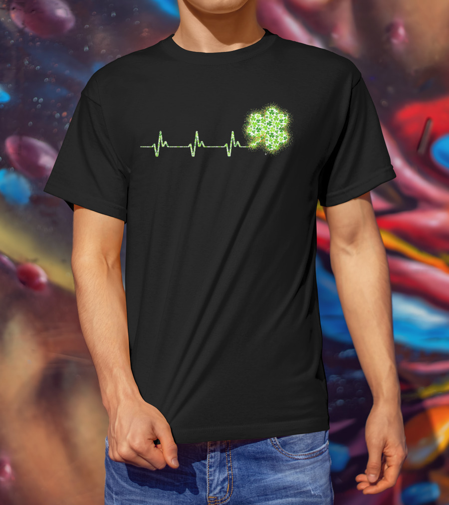 HeartBeat Shamrock St Patricks Day T-Shirt