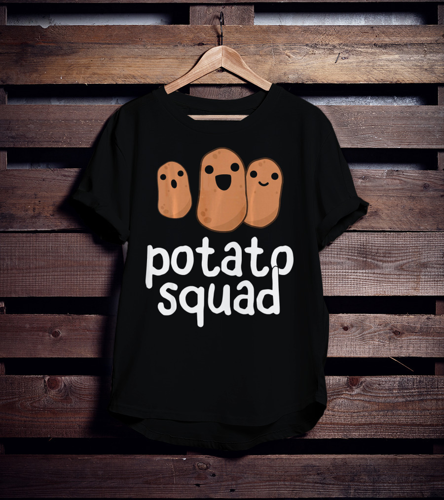 Potato Squad Funny Potato Potat Trio Faces T-Shirt