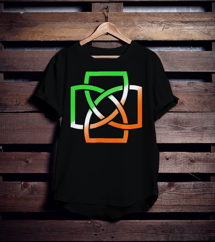 Irish Celtic Knot With Tricolor Flag Elements T-Shirt