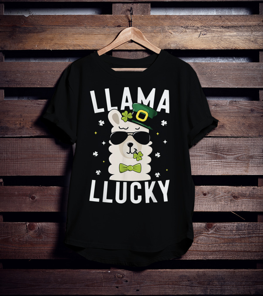 Llama Lucky St Patricks Day Kids T-Shirt