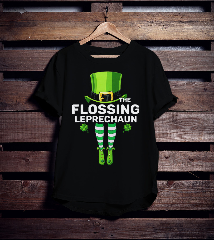 The Flossing Leprechaun Costume Match Hat And Stripes T-Shirt