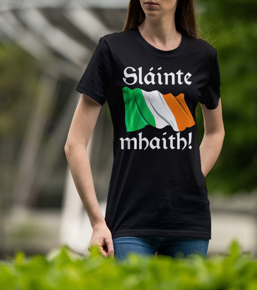 Sláinte Mhaith Irish Flag Celtic Pride T-Shirt