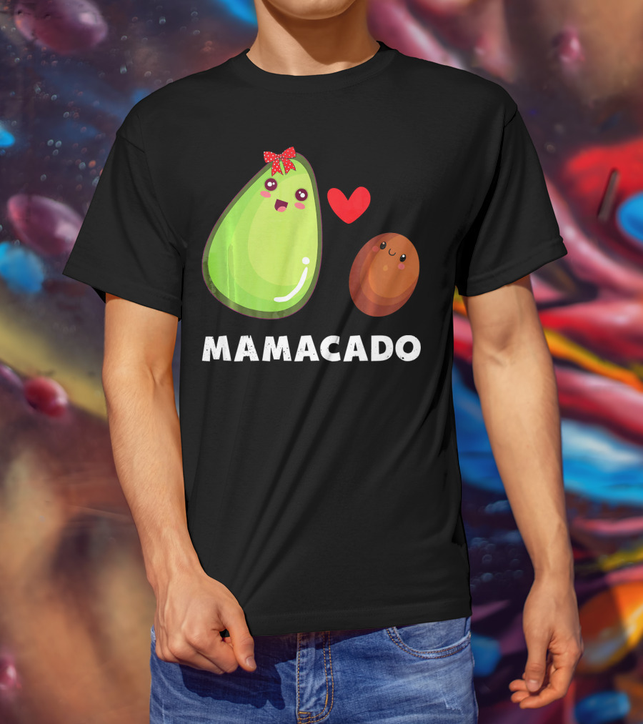 Mamacado Pregnancy Vegetarian Avo Cute Heart Avocado T-Shirt