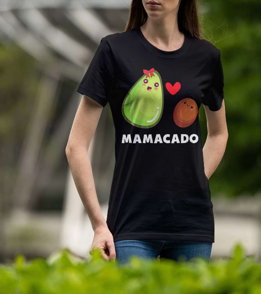 Mamacado Pregnancy Vegetarian Avo Cute Heart Avocado T-Shirt