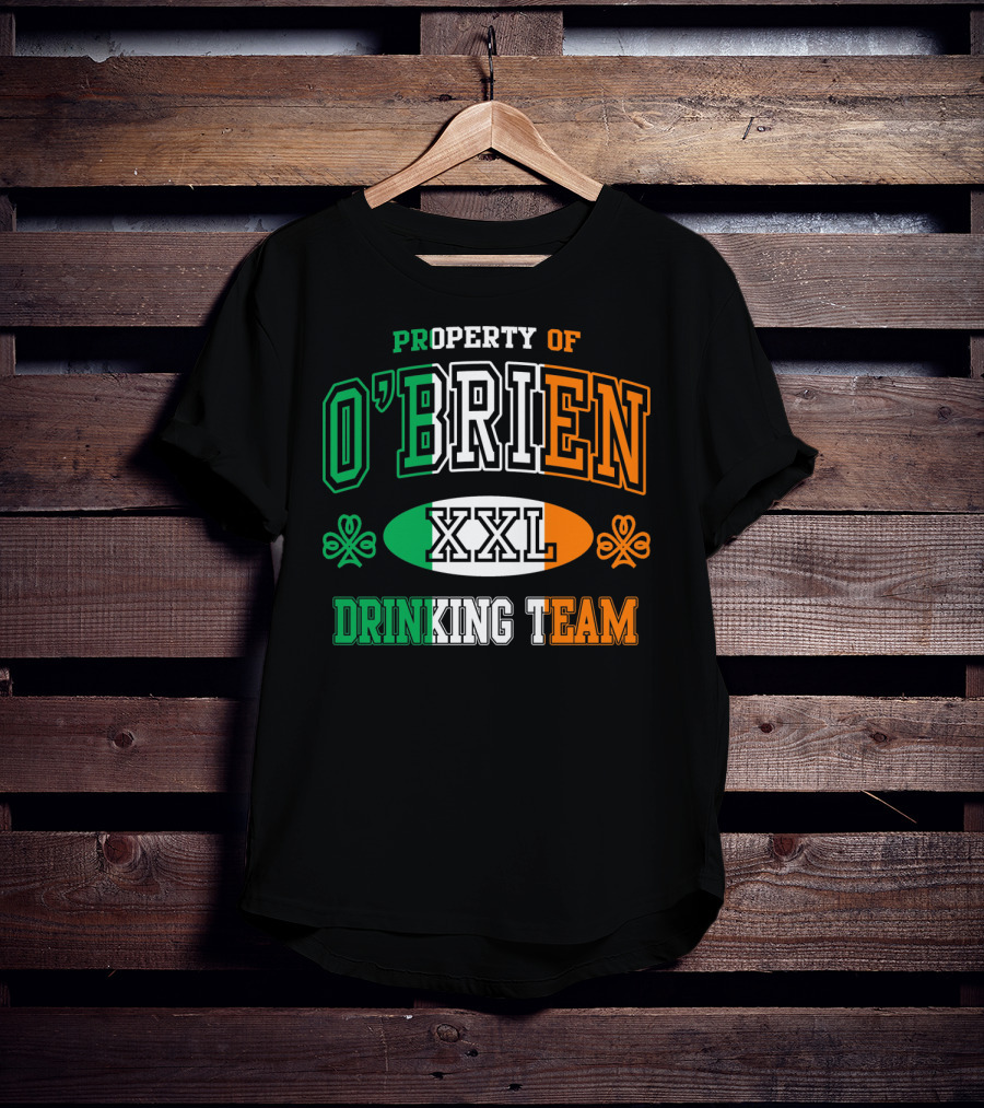 Property Of O'Brien XXL Irish Drinking Team T-Shirt