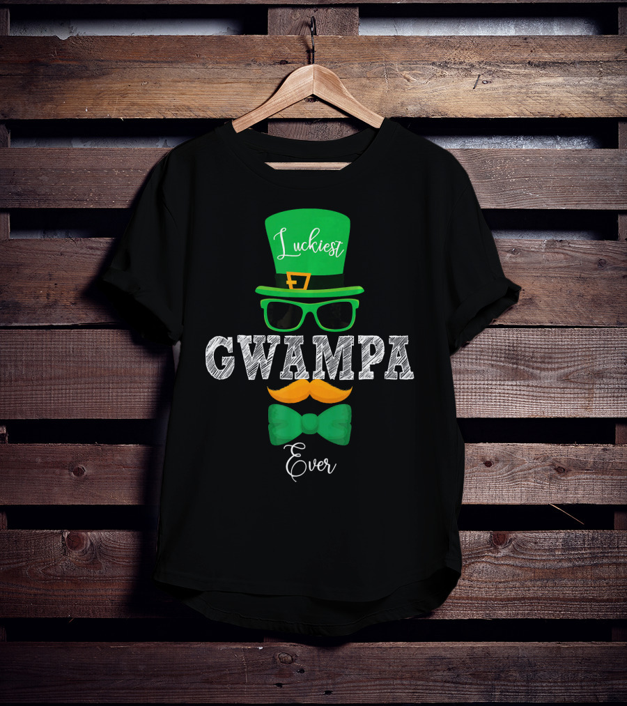 Luckiest Gwampa Ever Leprechaun St Patrick's Day T-Shirt