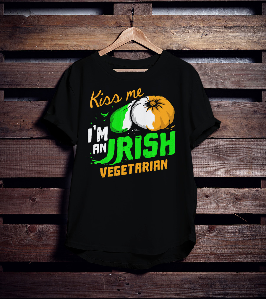Kiss Me I'm An Irish Vegetarian St. Patrick's Day T-Shirt