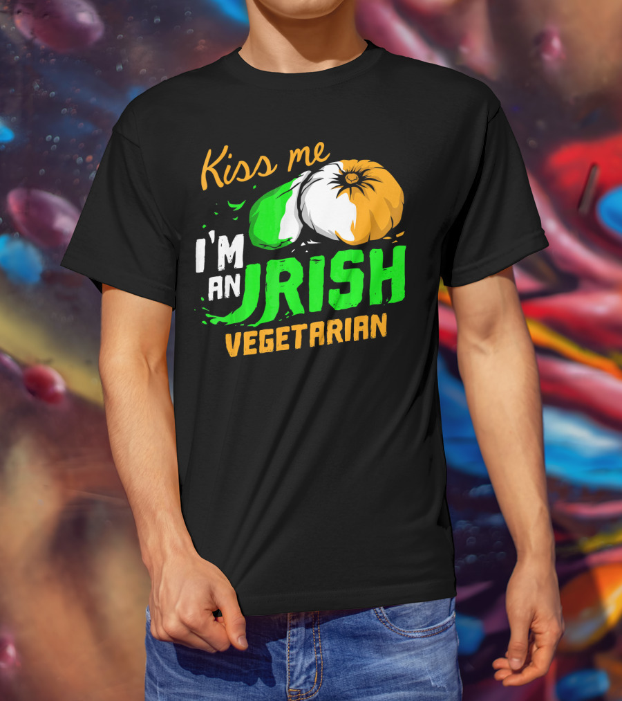 Kiss Me I'm An Irish Vegetarian St. Patrick's Day T-Shirt