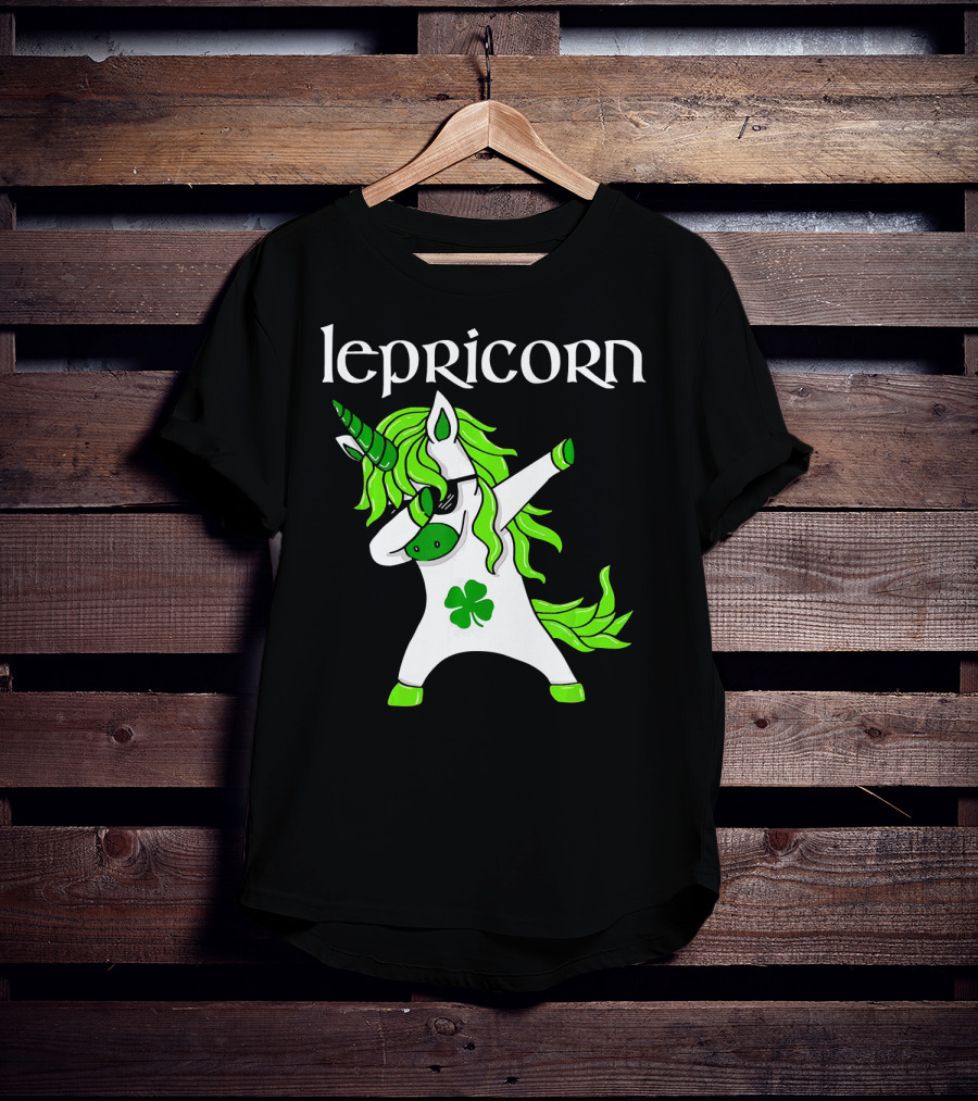 Dabbing Leprechaun Unicorn Lepricorn Funny St. Patricks T-Shirt