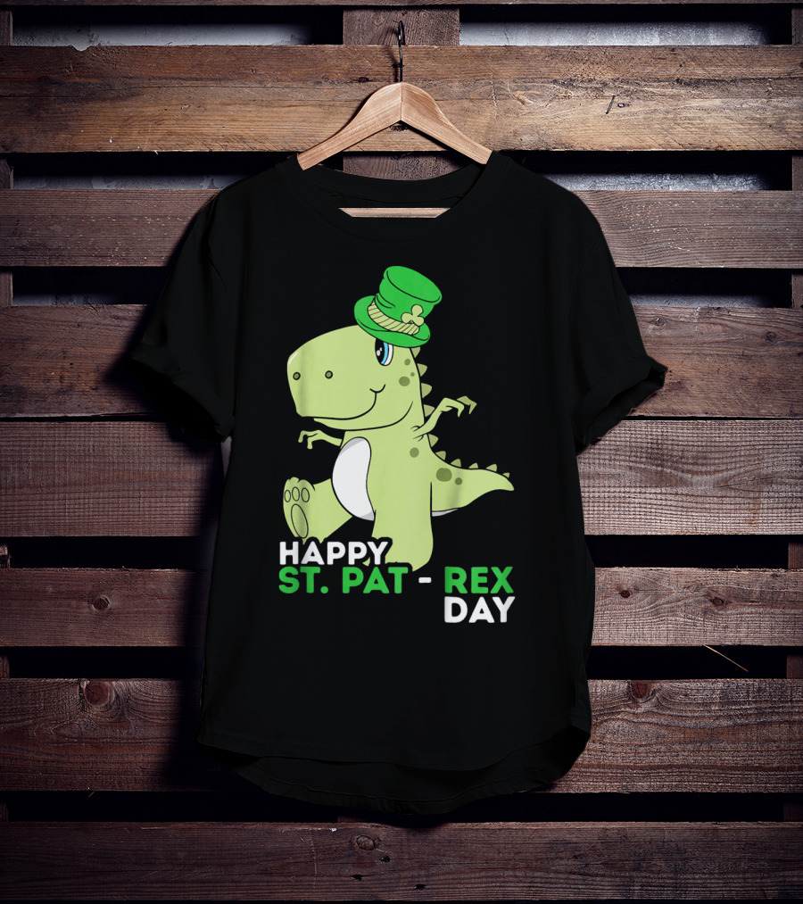 Happy St. Pat Rex Day Kids Girls Boy T-Shirt