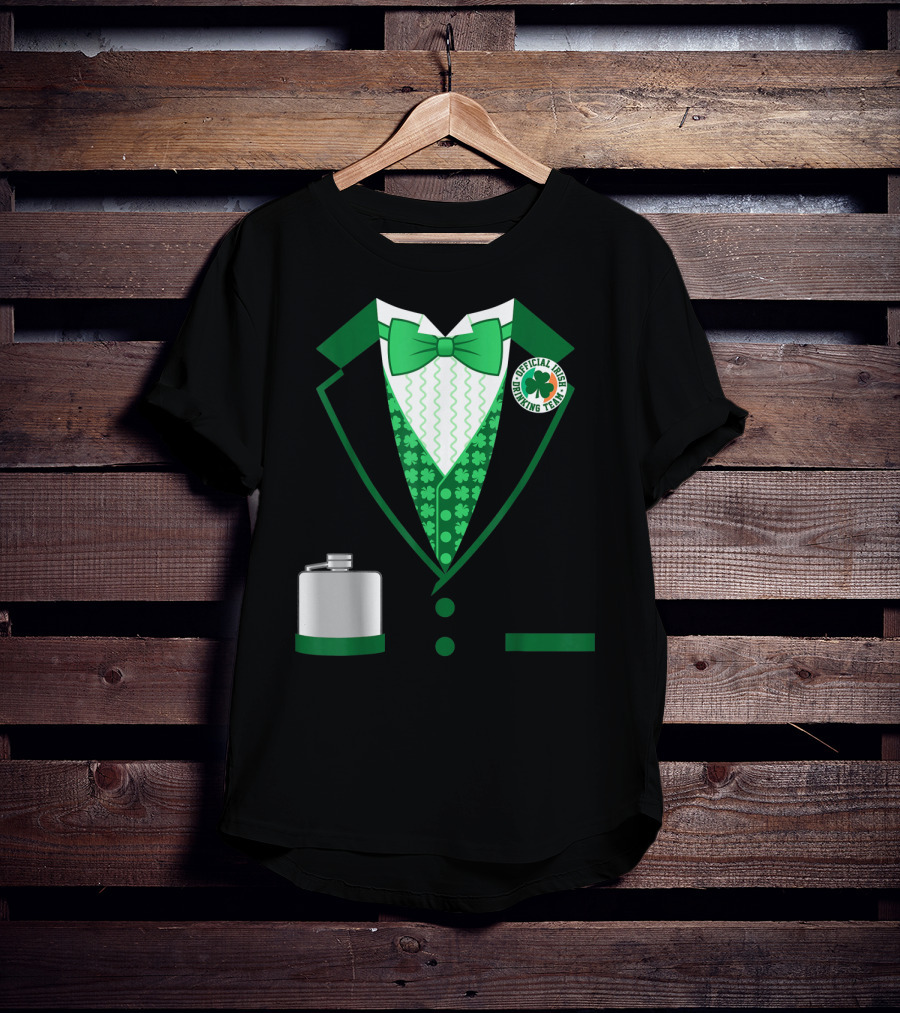 Mens St. Patricks Day Costume Official Irish Drinking Team Funny Iris T-Shirt
