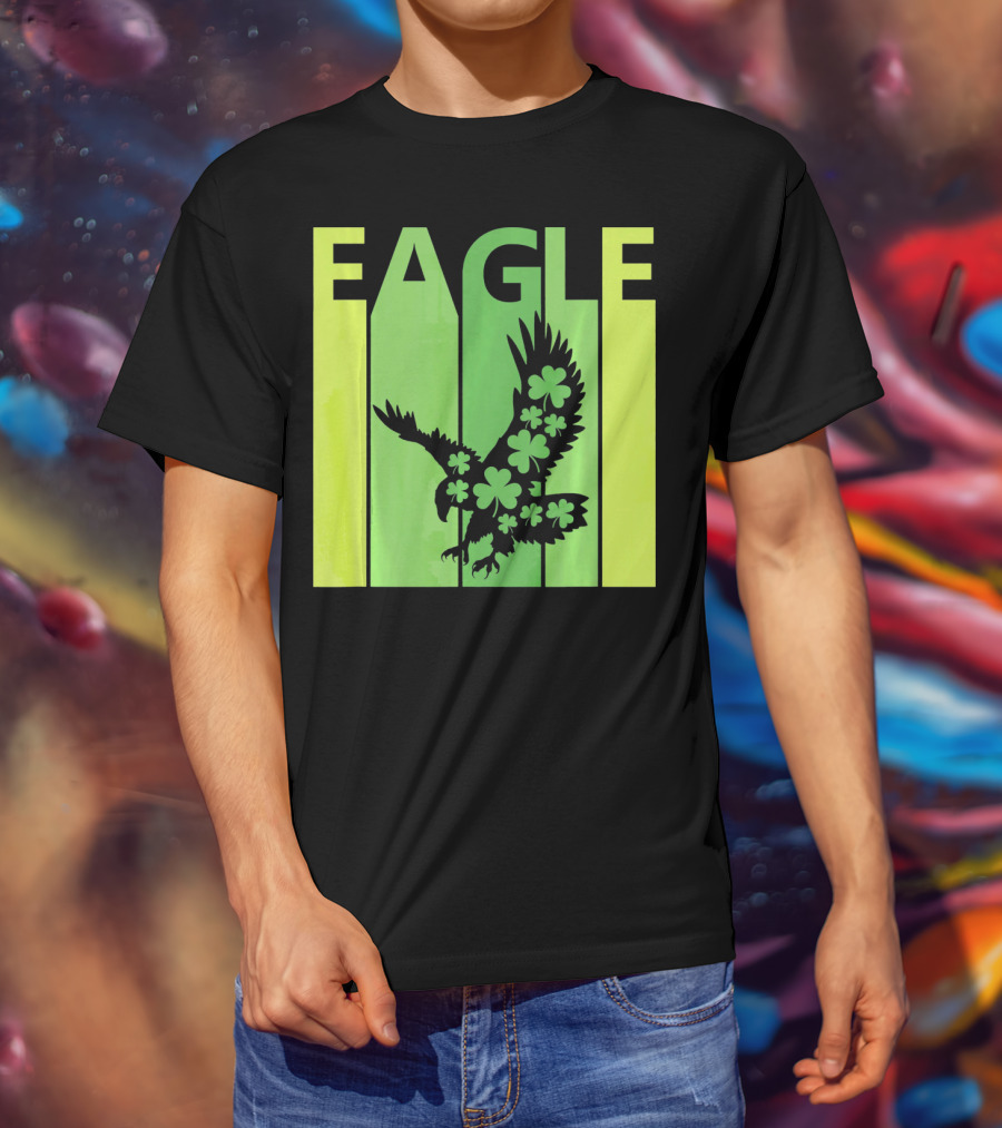 Lucky Irish Shamrock Eagle St Patricks Day T-Shirt
