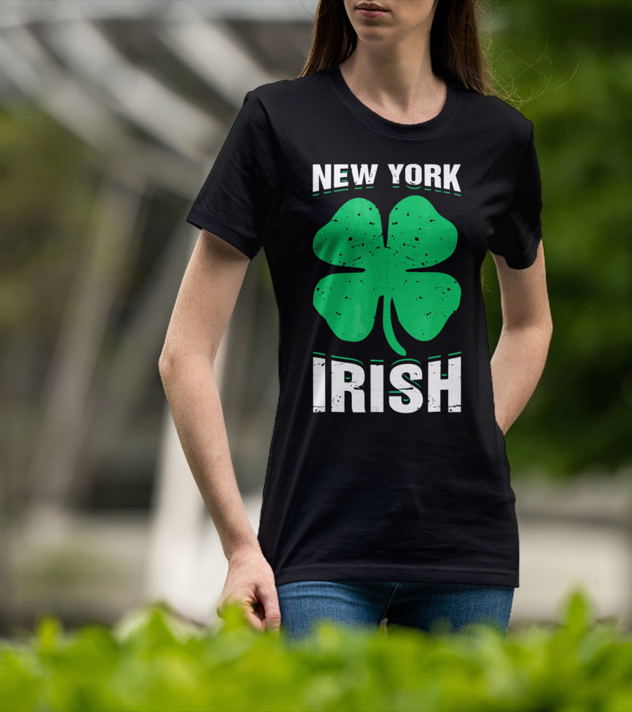 New York Irish Shamrock St Patricks Day T-Shirt