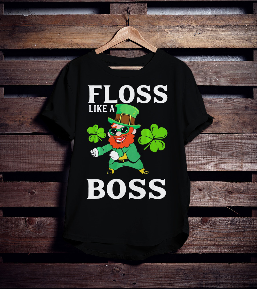 Floss Like A Boss St Patrick's Day Leprechaun T-Shirt