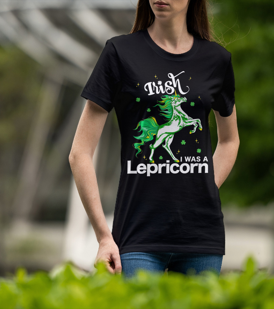Irish I Was A Lepricorn Unicorn St Patrick's Day Fantasy T-Shirt
