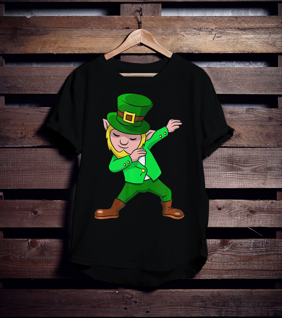 St Patricks Day Funny Dabbing Leprechaun T-Shirt