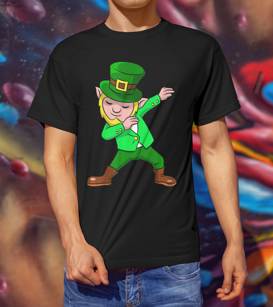 St Patricks Day Funny Dabbing Leprechaun T-Shirt