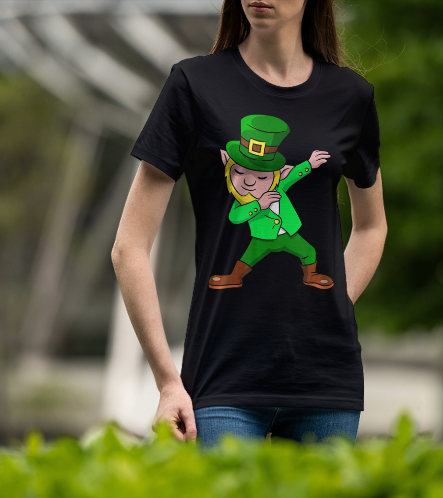 St Patricks Day Funny Dabbing Leprechaun T-Shirt