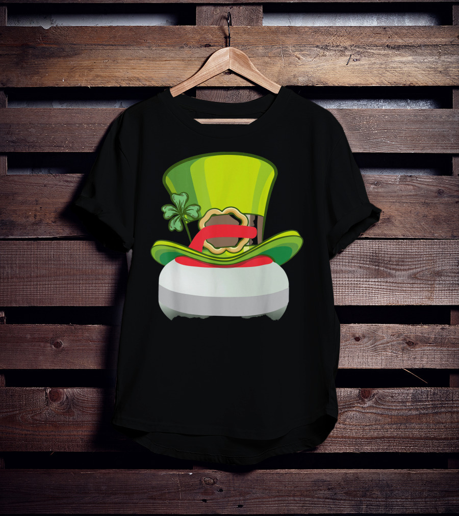 Leprechaun Curling Irish Hat Shamrock T-Shirt