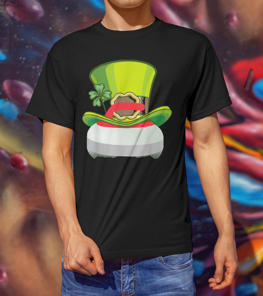 Leprechaun Curling Irish Hat Shamrock T-Shirt