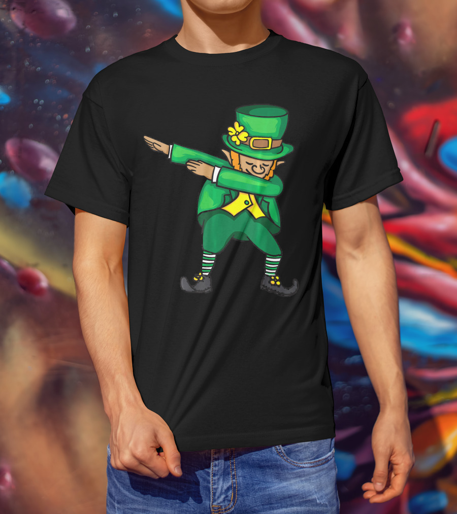 Dabbing Leprechaun Cute St. Pats Day Irish Dance T-Shirt