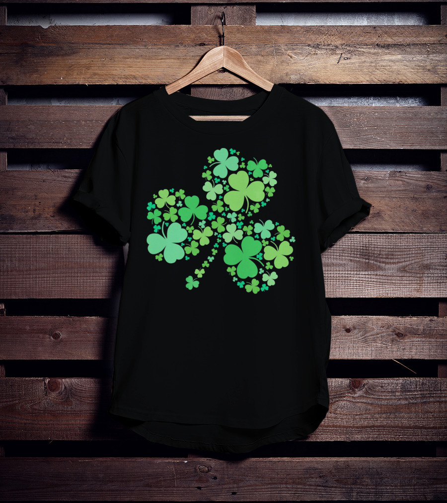 Shamrocks Clover Design St. Patricks Day T-Shirt