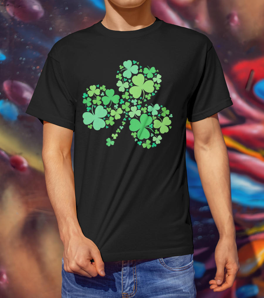Shamrocks Clover Design St. Patricks Day T-Shirt