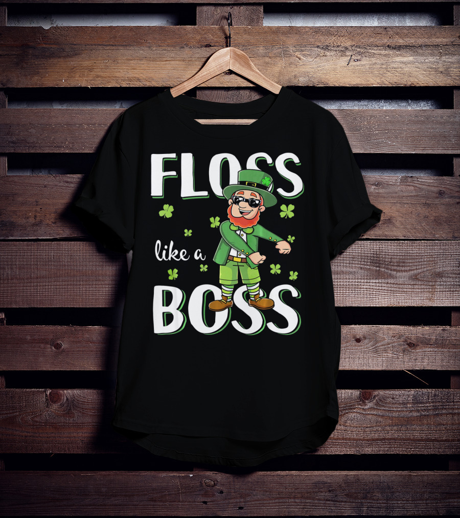 Floss Like A Boss Flossing Leprechaun T-Shirt