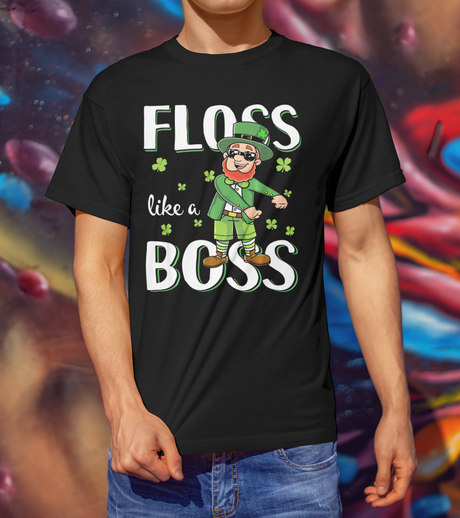 Floss Like A Boss Flossing Leprechaun T-Shirt